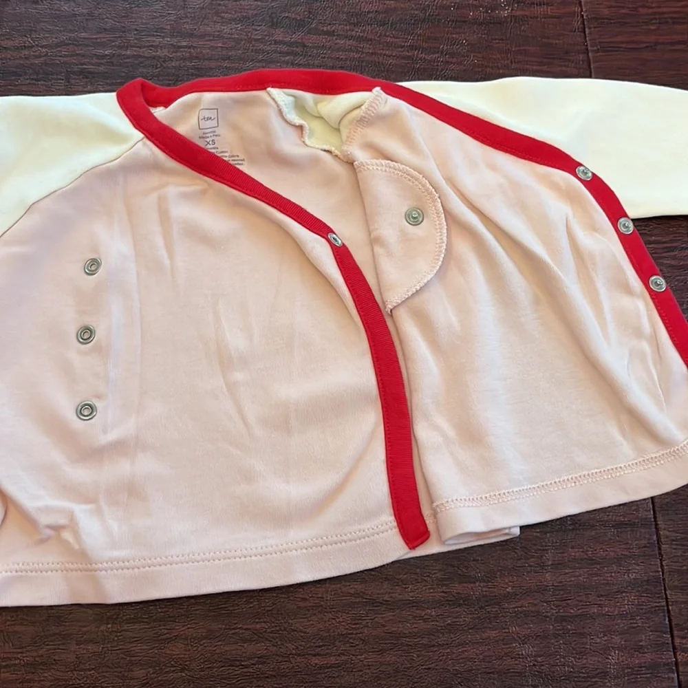 Tea Collection 3 piece pink/red set size 6 months